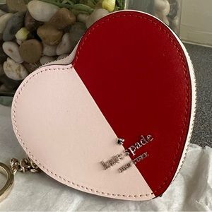 Kate Spade Loveshack Heart Coin Pouch with key ring